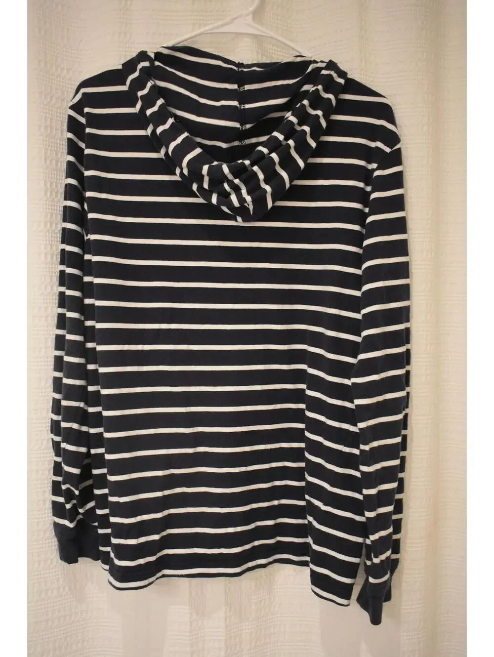 J.Crew Striped Hooded Long Sleeve Shirt Medium